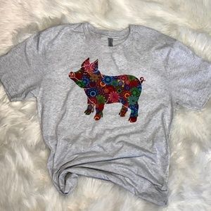 Colorful Pig Custom Graphic Tee - NWT